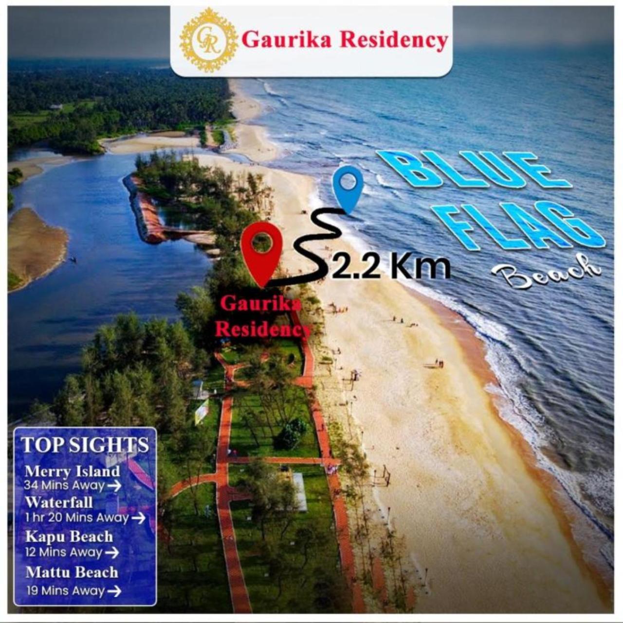 Gaurika Residency Boarding & Lodging - Padubidri Hotel Kültér fotó